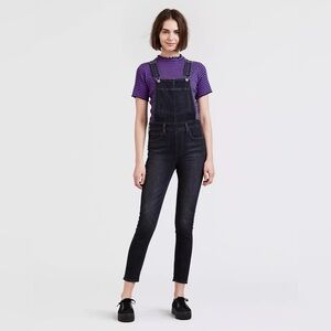 Levi's Skinny Denim Overalls Size 32 Grey Black